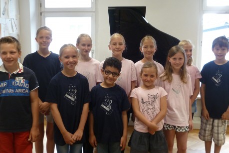 Reunion of Suzuki students at Piano Ensemble Days Hesse GERMANY