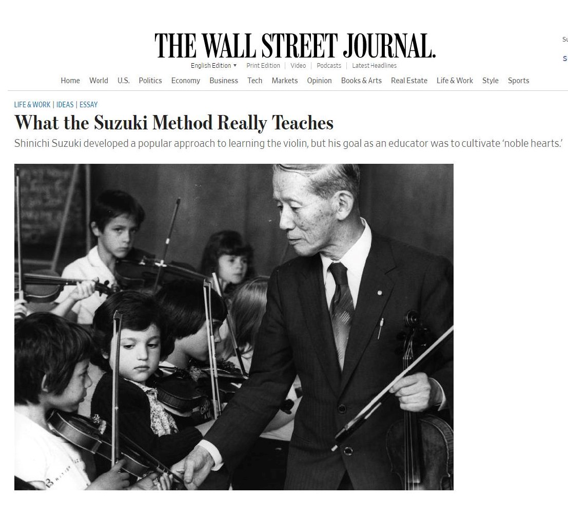 Wall Street Journal feature article on SUZUKI™ Method
