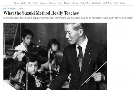 Wall Street Journal feature article on SUZUKI™ Method